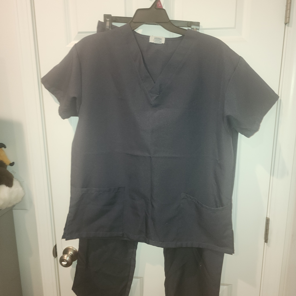 Large Black Panther Scrub Set